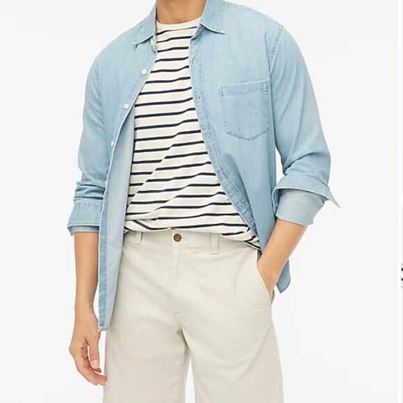 J. Crew Factory 9" Flex Chino Shorts in Stone khaki NWT size 34 - Picture 5 of 15